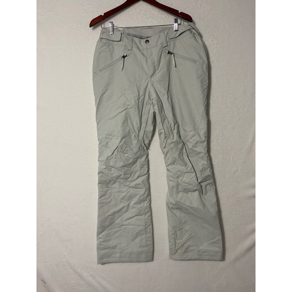 The North Face DryVent Women Lg Light Gray Insulated Ski Snowboard Pants Vented